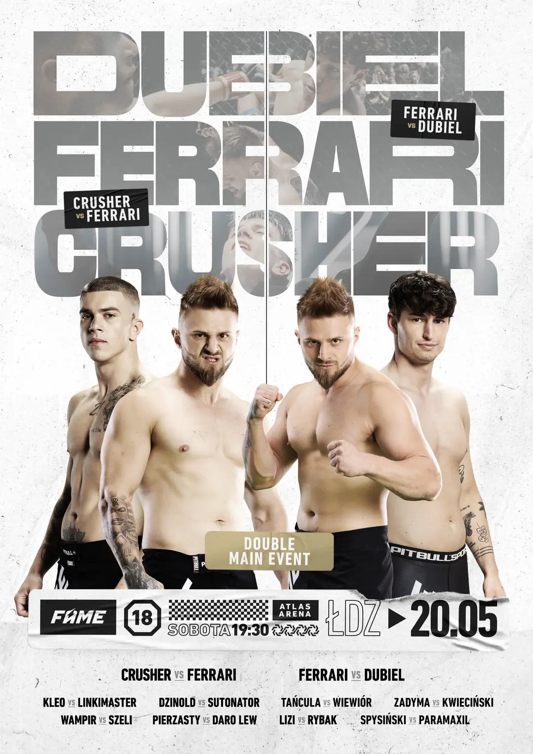 FAME 18: Crusher vs. Ferrari – plakat