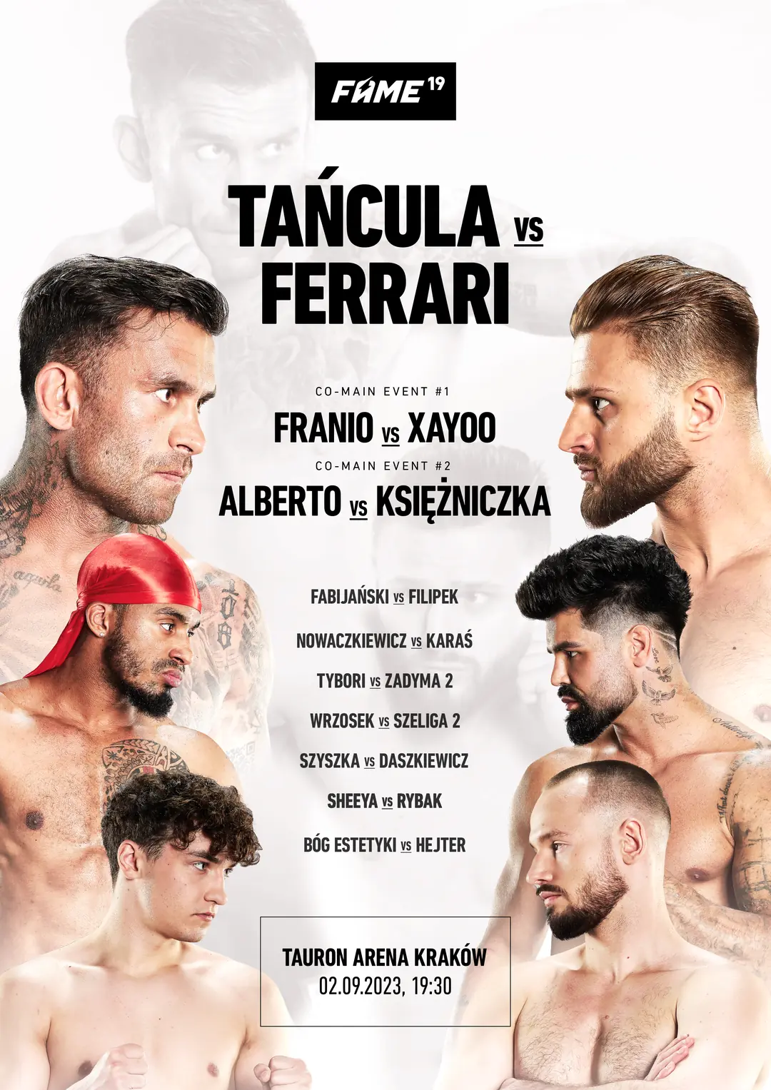 FAME 19: Tańcula vs Ferrari – plakat